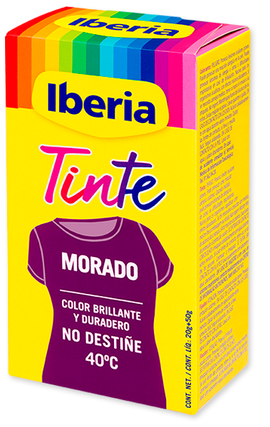 Gama de colores de tintes para la ropa